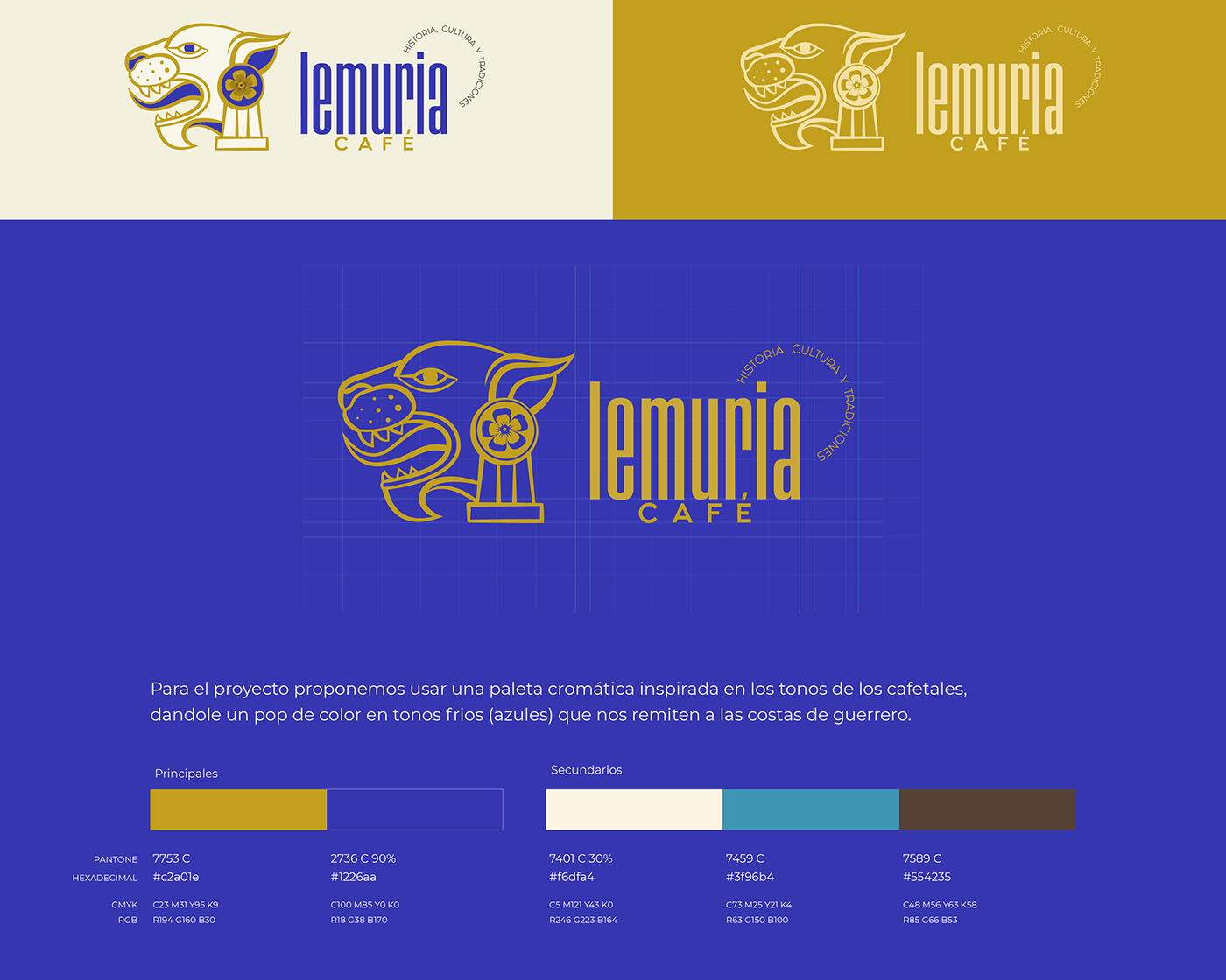 Lemuria café | Creación de marca, branding y creación de logo para marca de café
